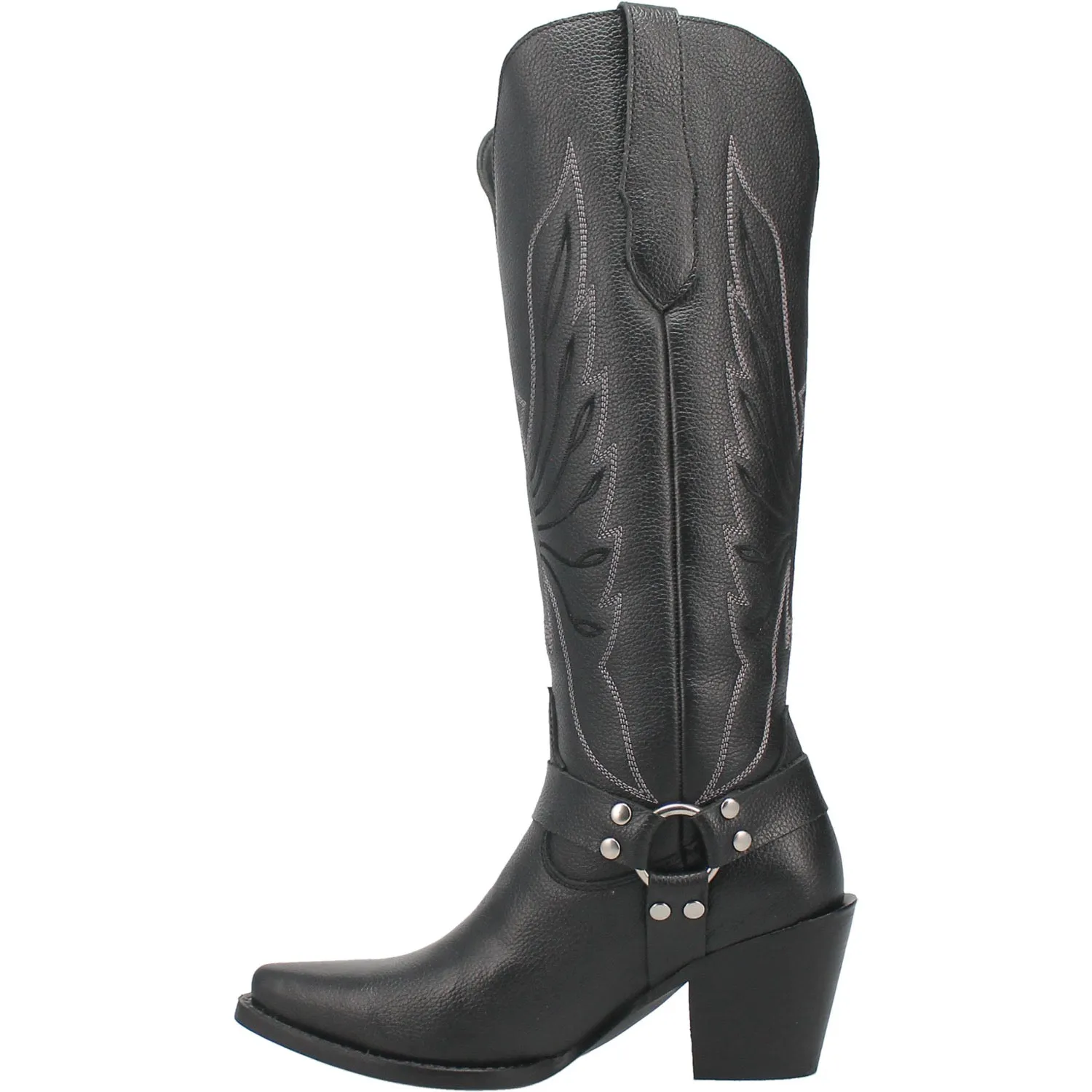 Dingo Womens Heavens To Betsy Cowboy Boots Leather Black