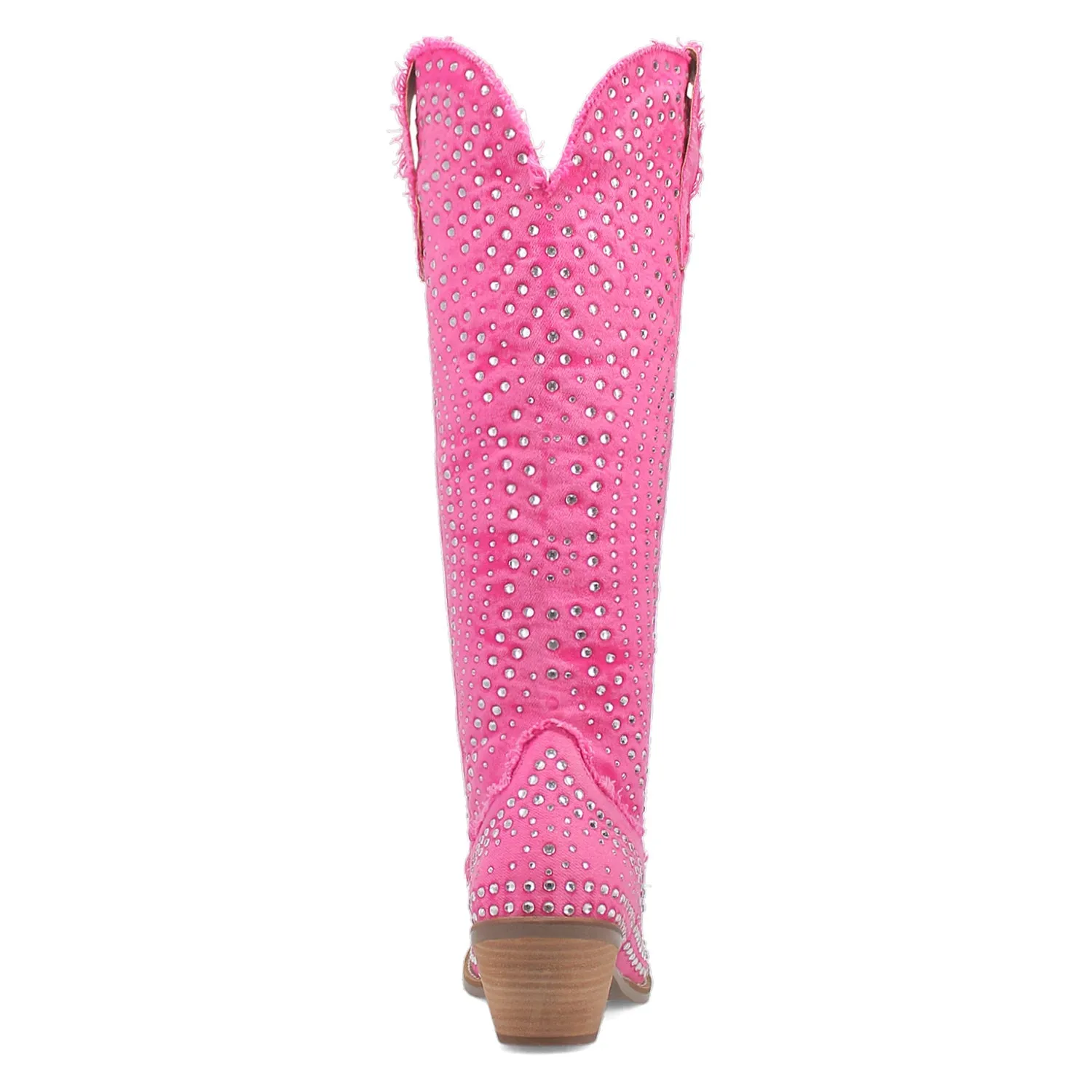 Dingo Womens Honkytonk Honey Pink Denim Cowboy Boots