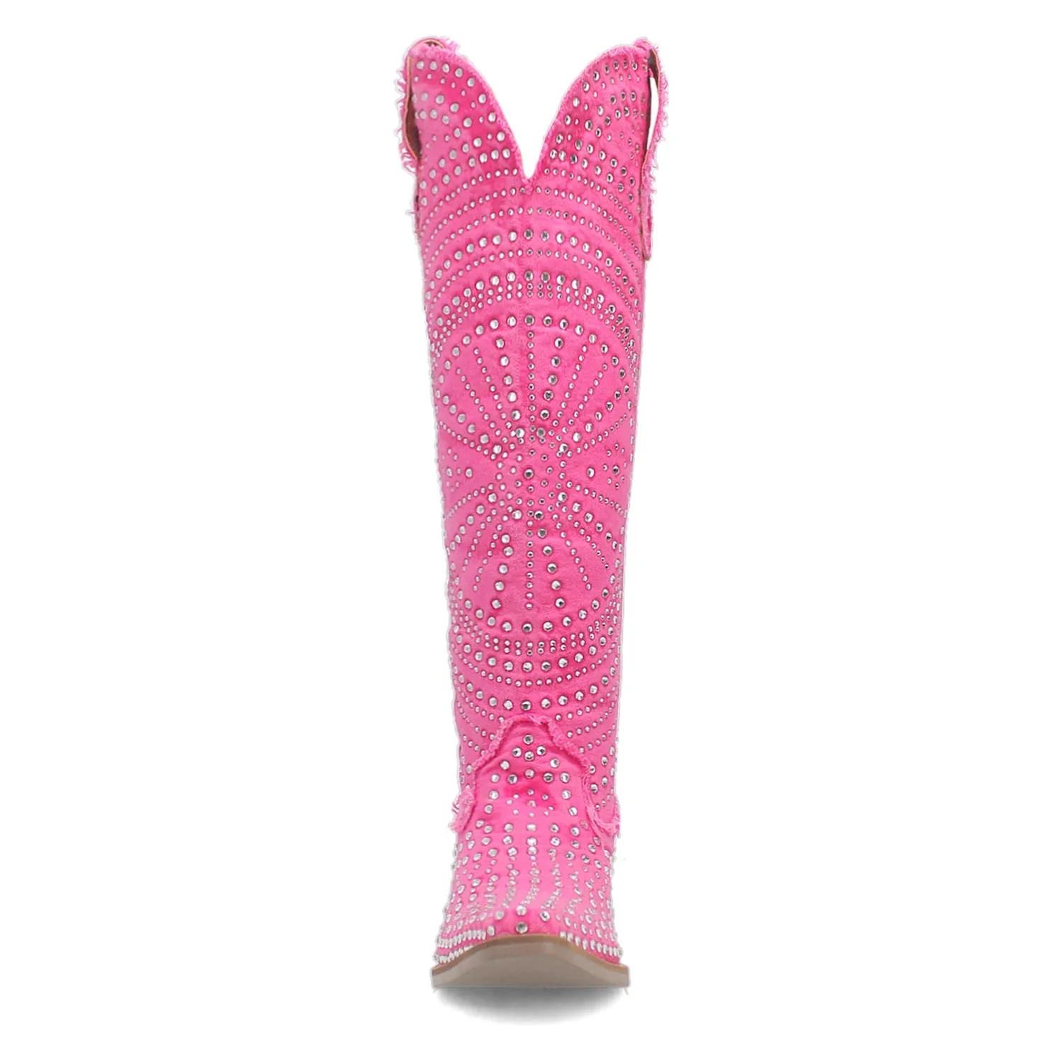 Dingo Womens Honkytonk Honey Pink Denim Cowboy Boots