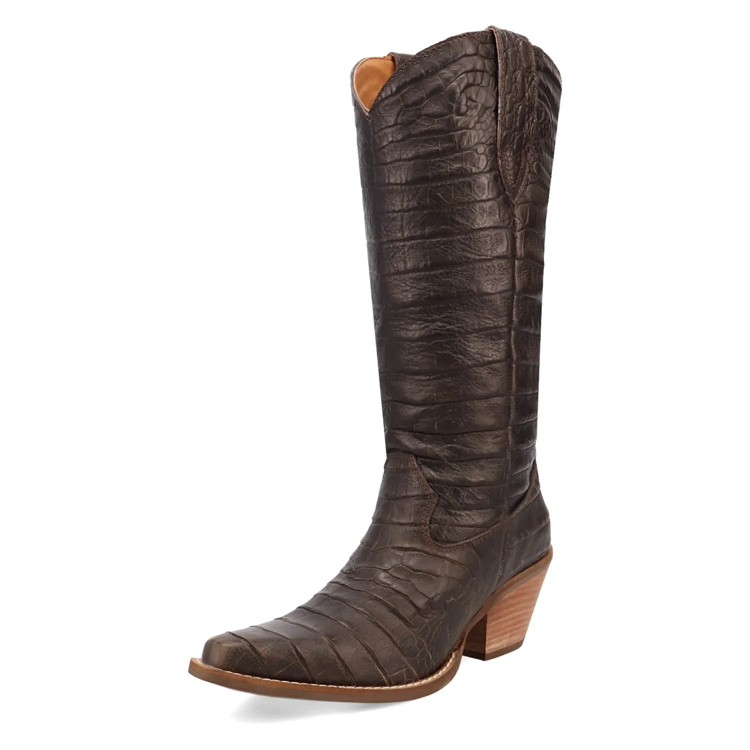 Dingo Womens Ozzie Brown Leather Cowboy Boots