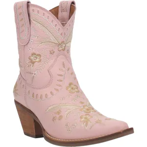 Dingo Womens Primrose Bootie Cowboy Boots Leather Pink