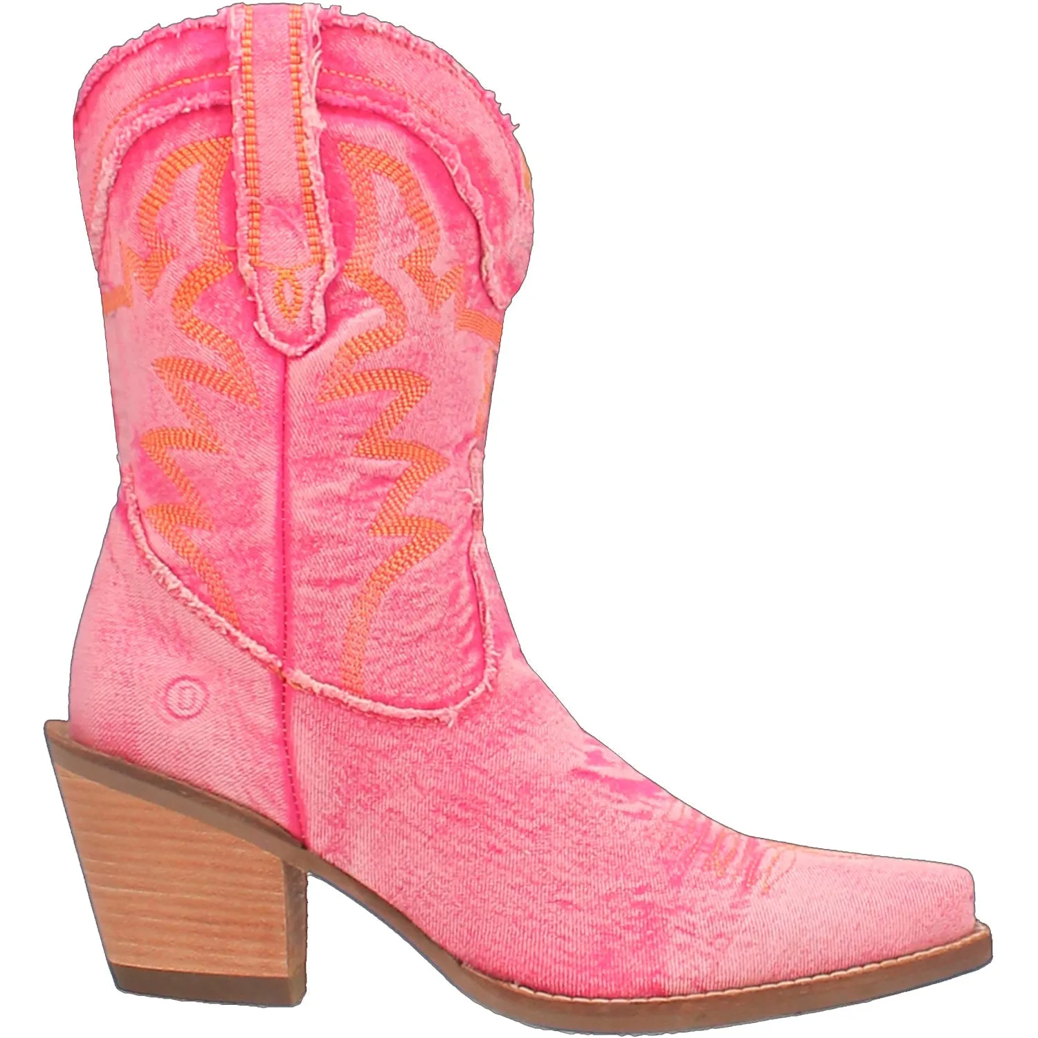 Dingo Womens Yall Need Dolly Pink Denim Cowboy Boots