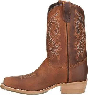 'Double H' Men's 11" Monte Wide Square Toe Cowboy Boot - Tenby Coppertone Brown