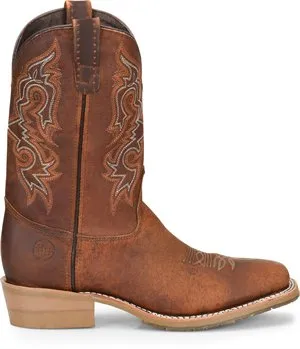 'Double H' Men's 11" Monte Wide Square Toe Cowboy Boot - Tenby Coppertone Brown