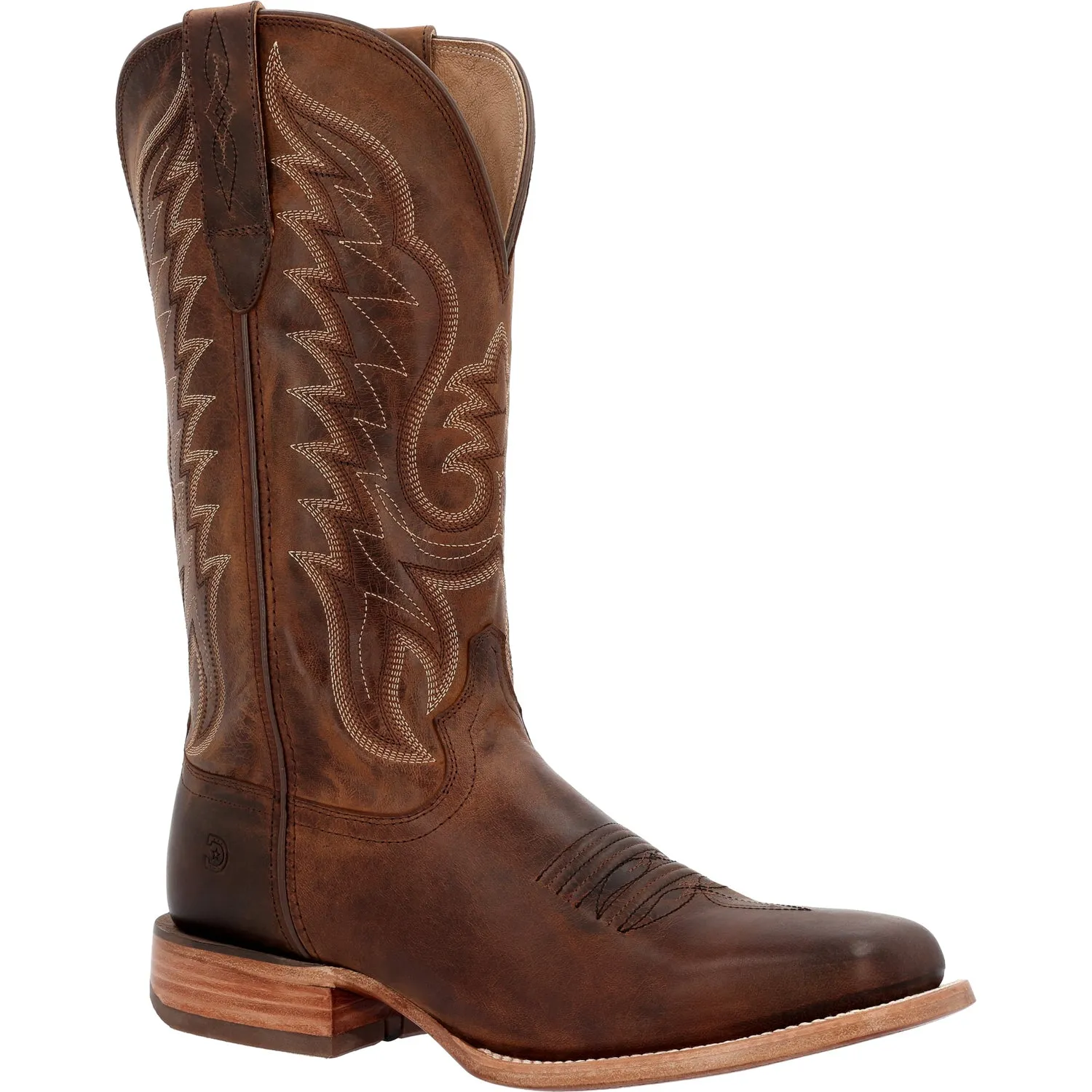 Durango Mens Arena Pro Western Umber Rust Leather Cowboy Boots