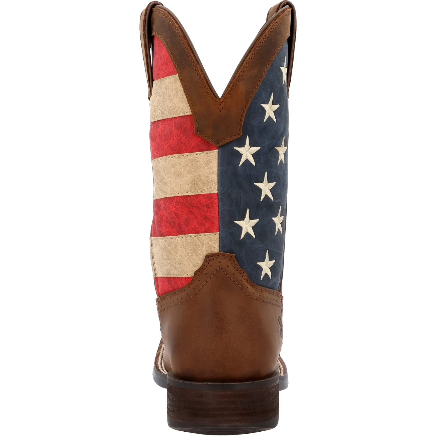 Durango Mens Saddlebrook Western Brown/Union Flag Leather Cowboy Boots