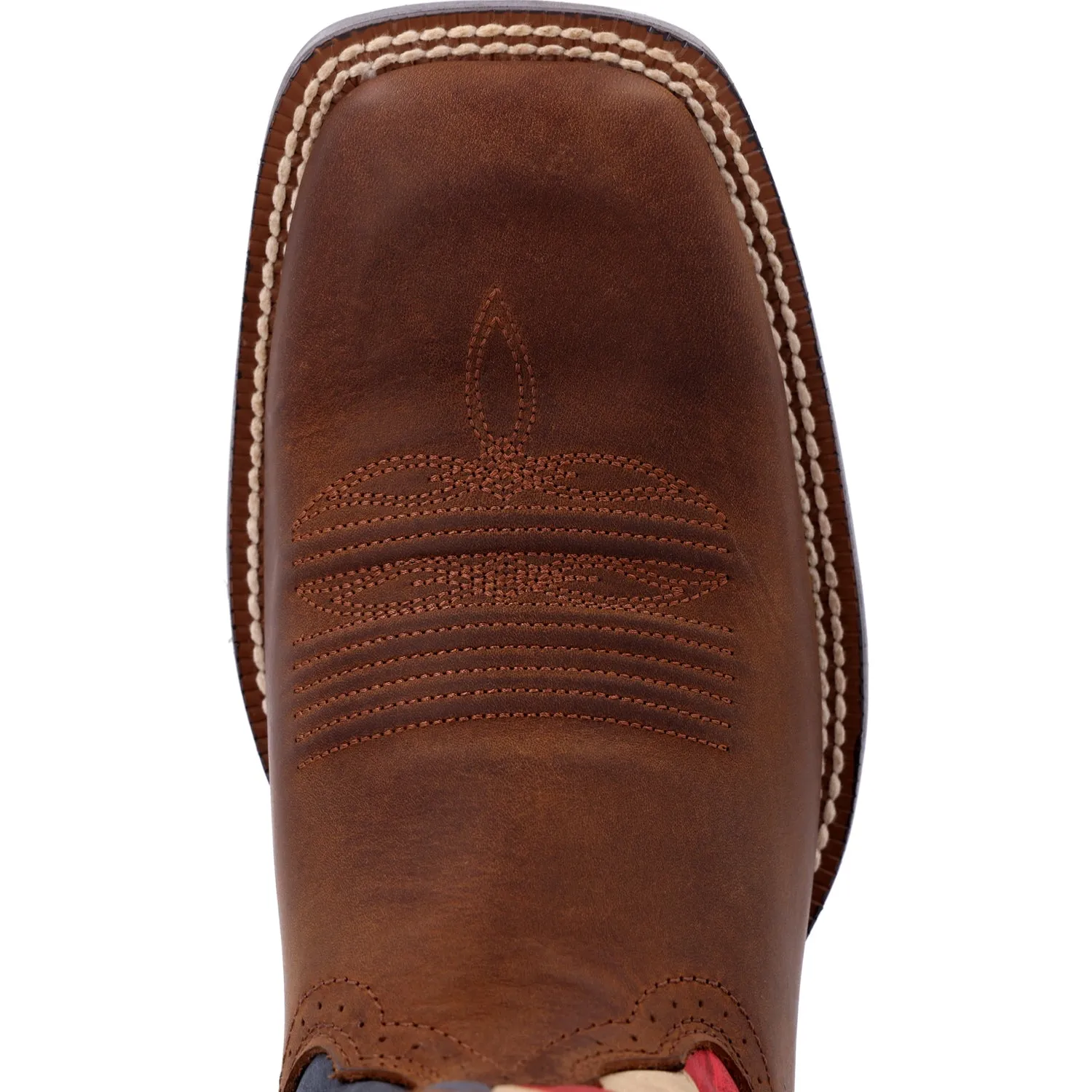 Durango Mens Saddlebrook Western Brown/Union Flag Leather Cowboy Boots