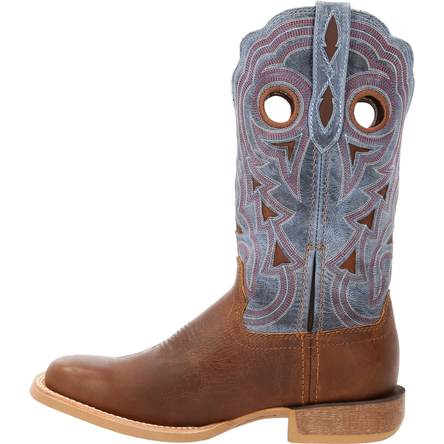 Durango Womens Lady Rebel Pro Golden/Periwinkle Leather Cowboy Boots