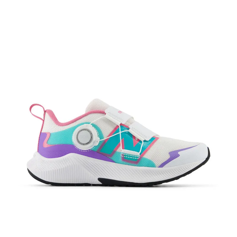 DynaSoft Reveal v4 BOA - White with Violet Crush and Cyber Jade - Little Kids