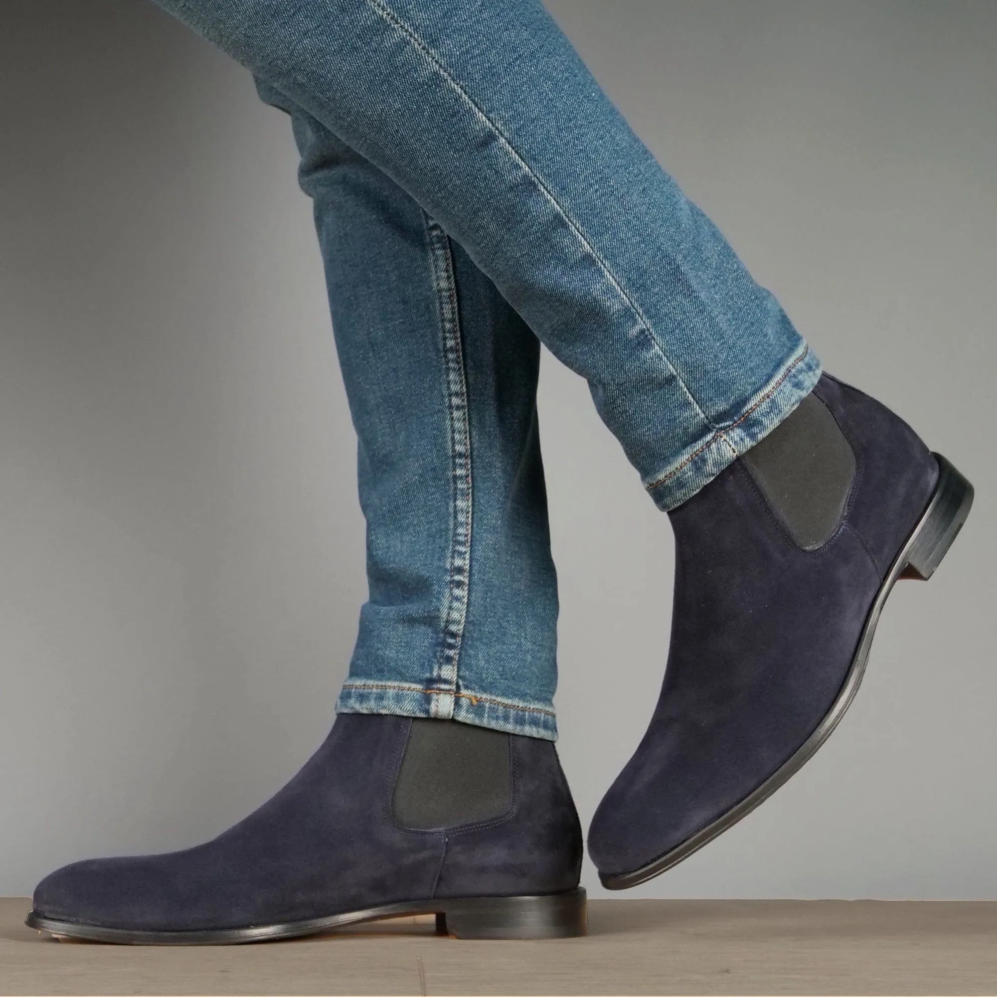 Eastwood Chelsea Boot Navy Blue Suede