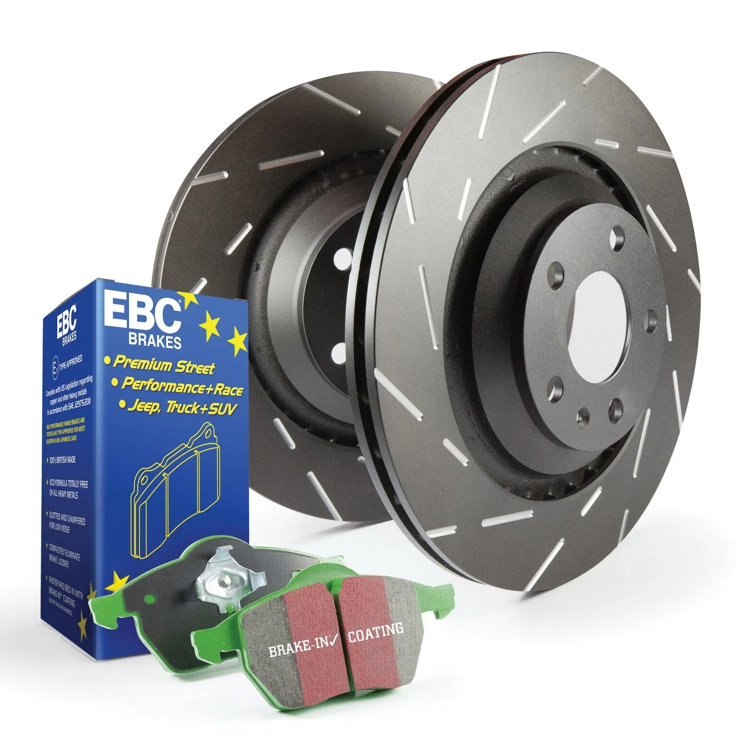 EBC Brakes S2KR2557 S2 Kits Greenstuff 6000 and USR Rotors