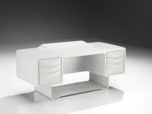 Ernest Igl for Wilhelm Werndl 'Directors' Writing Desk in White Polyurethane