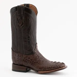 Ferrini Men's Chocolate Hornback Caiman Dakota Crocodile Square Toe Boots 10493-09