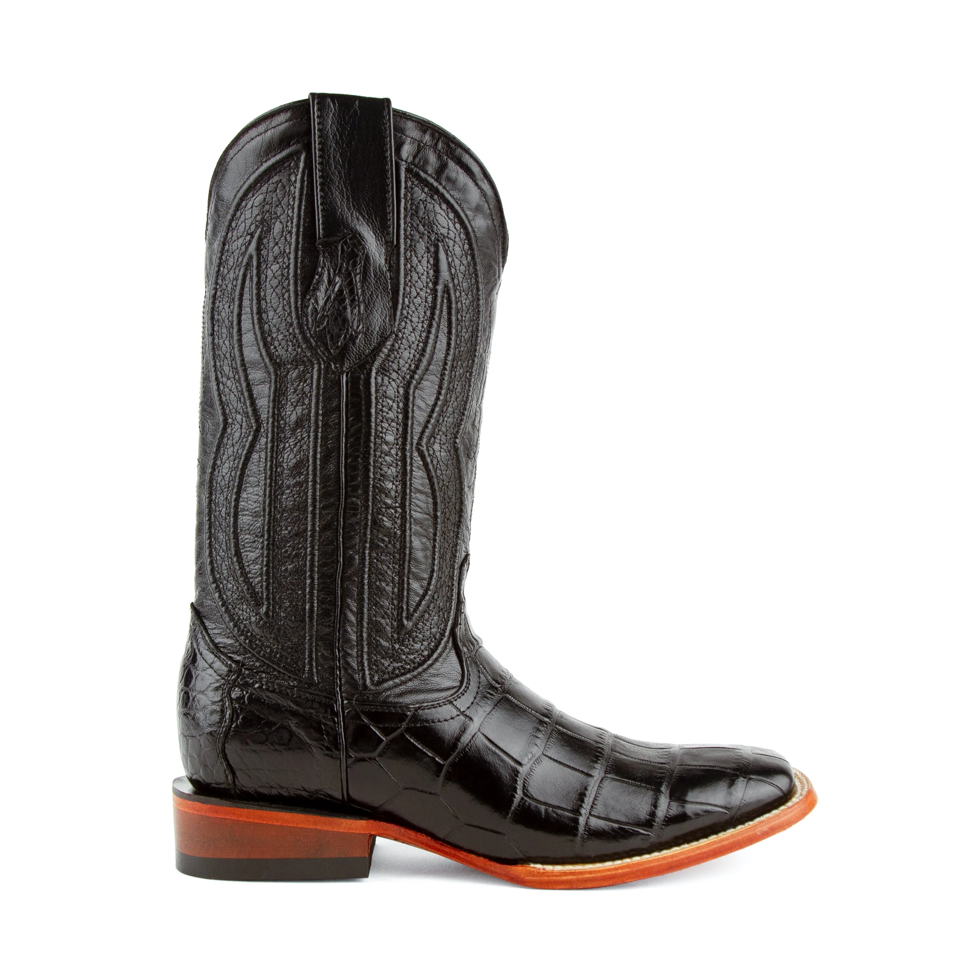 Ferrini Stallion American Alligator Black Mens Boot