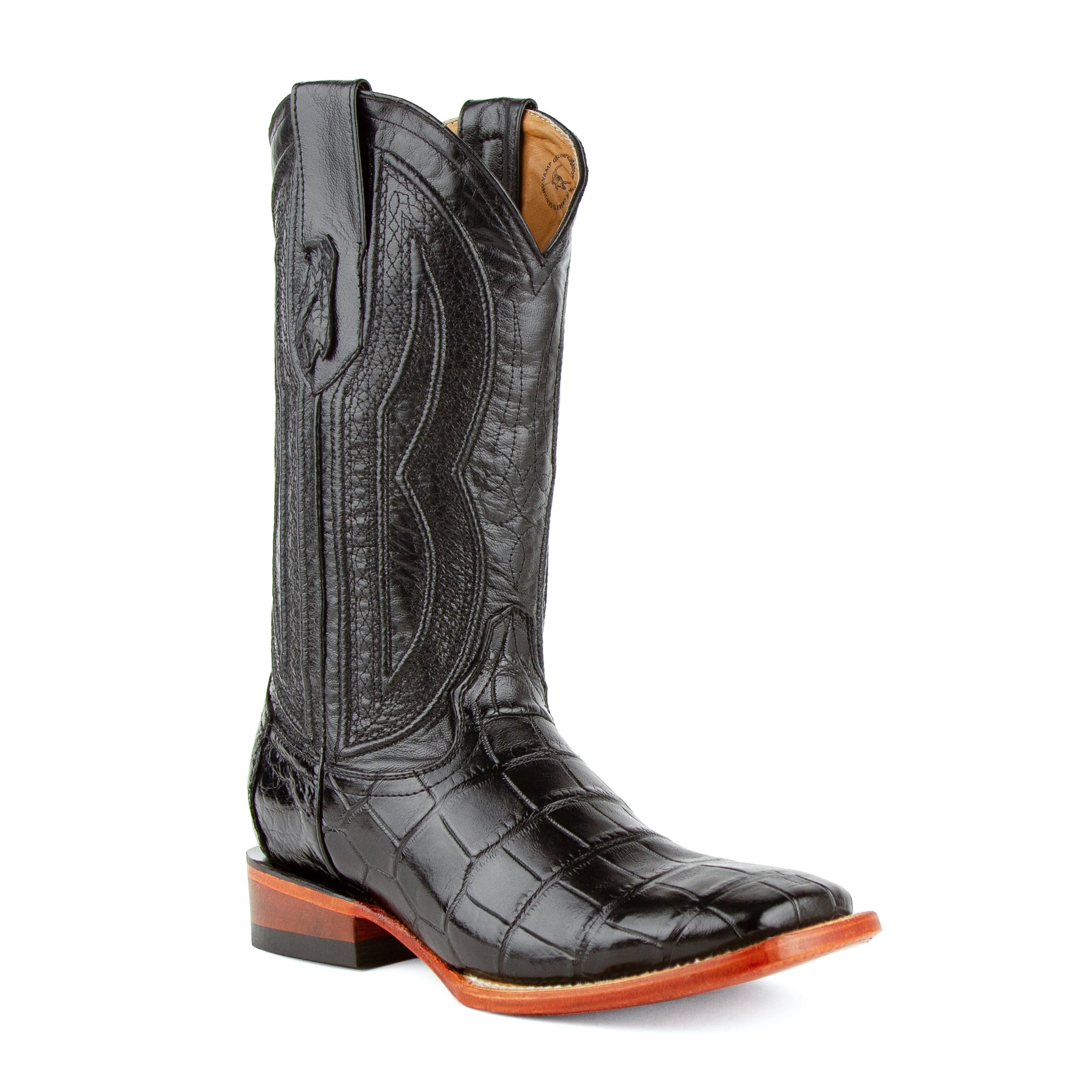 Ferrini Stallion American Alligator Black Mens Boot