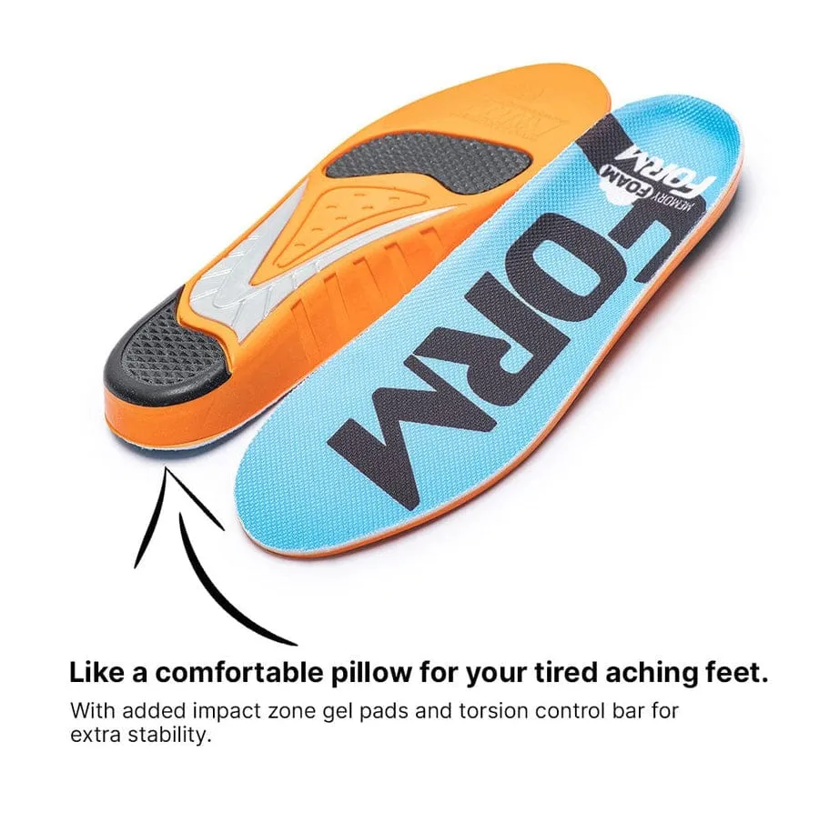 Form Unisex Memory Foam Anti Fatigue Cushioning- Blue/Orange