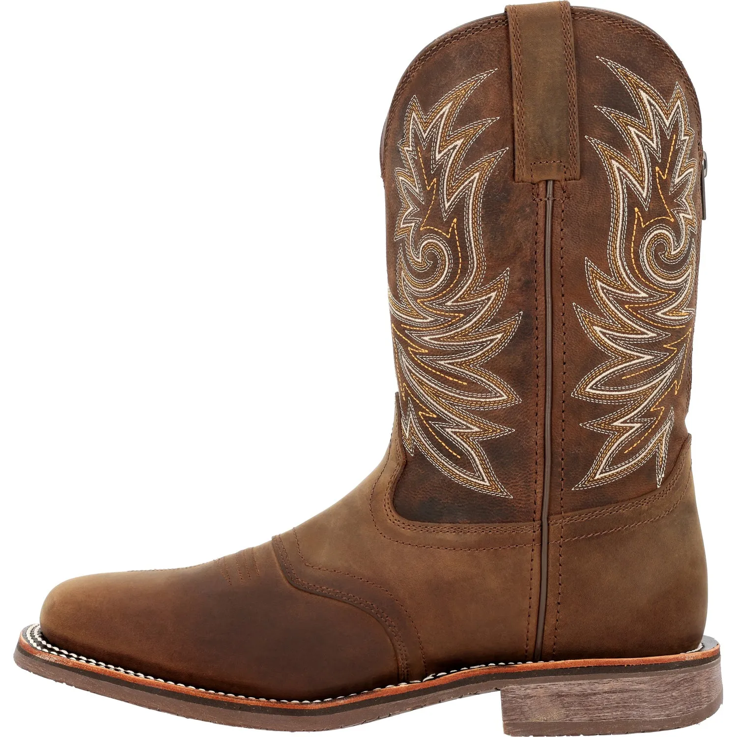 Georgia Mens Carbo-Tec Elite WP Brown Leather Cowboy Boots