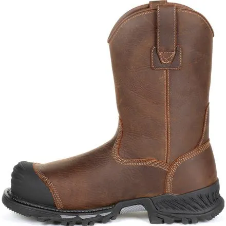 Georgia Men's Rumbler 10" Comp Toe WP Pull-On Work Boot-Brown- GB00286