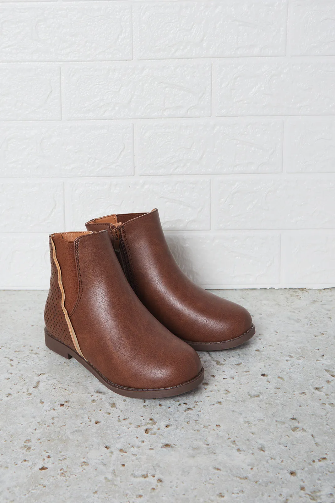 Girls Brown Chelsea Boots