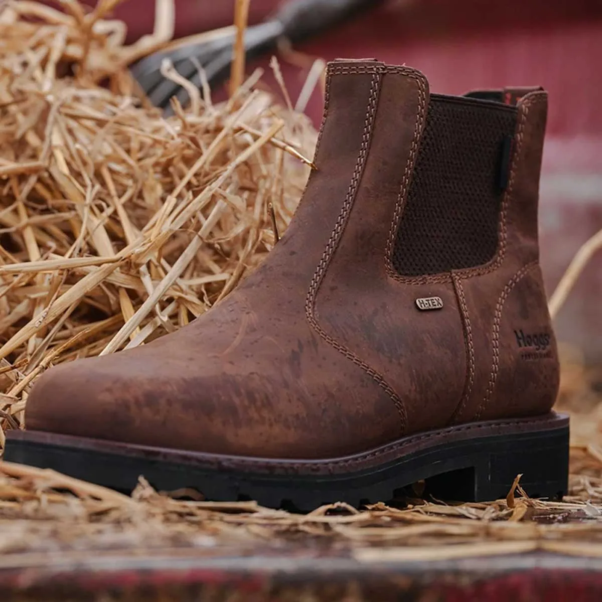 HOGGS OF FIFE Shire Pro Waterproof Dealer Boots - Crazy Horse Brown