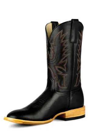 Horse Power Mens Paris Black Leather Cowboy Boots