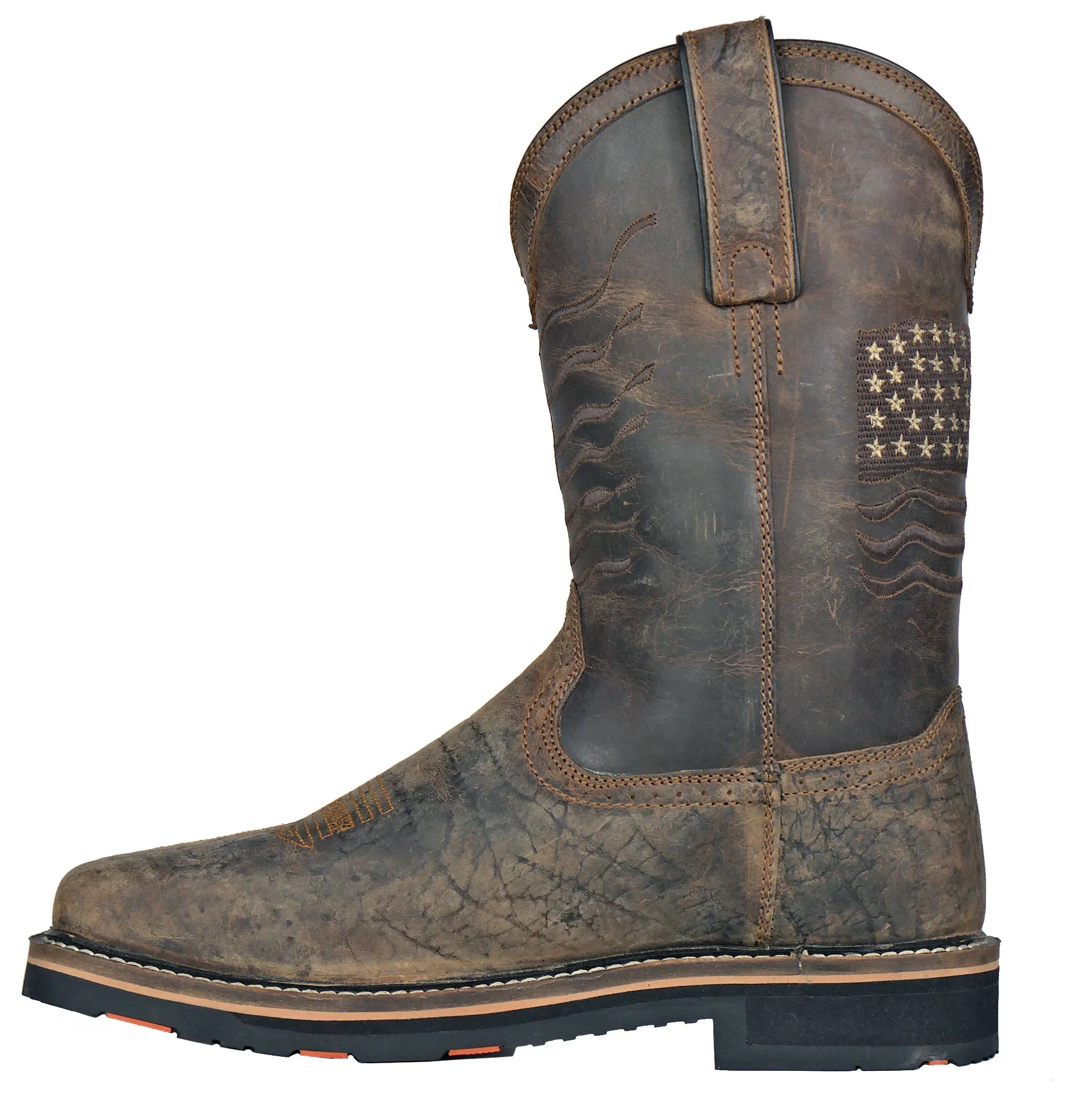 'Hoss Boot' Men's Rushmore Western EH Soft Toe - Rancher Brown