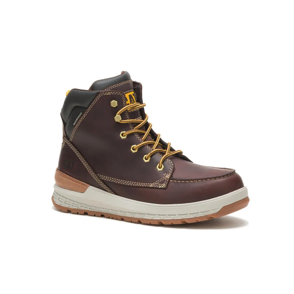 Impact Soft-Toe Waterproof Work Boot Red Brown