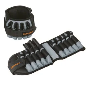 Iron Body 10 lb Fitness Deluxe Adjustable Ankle Weights (Pair)