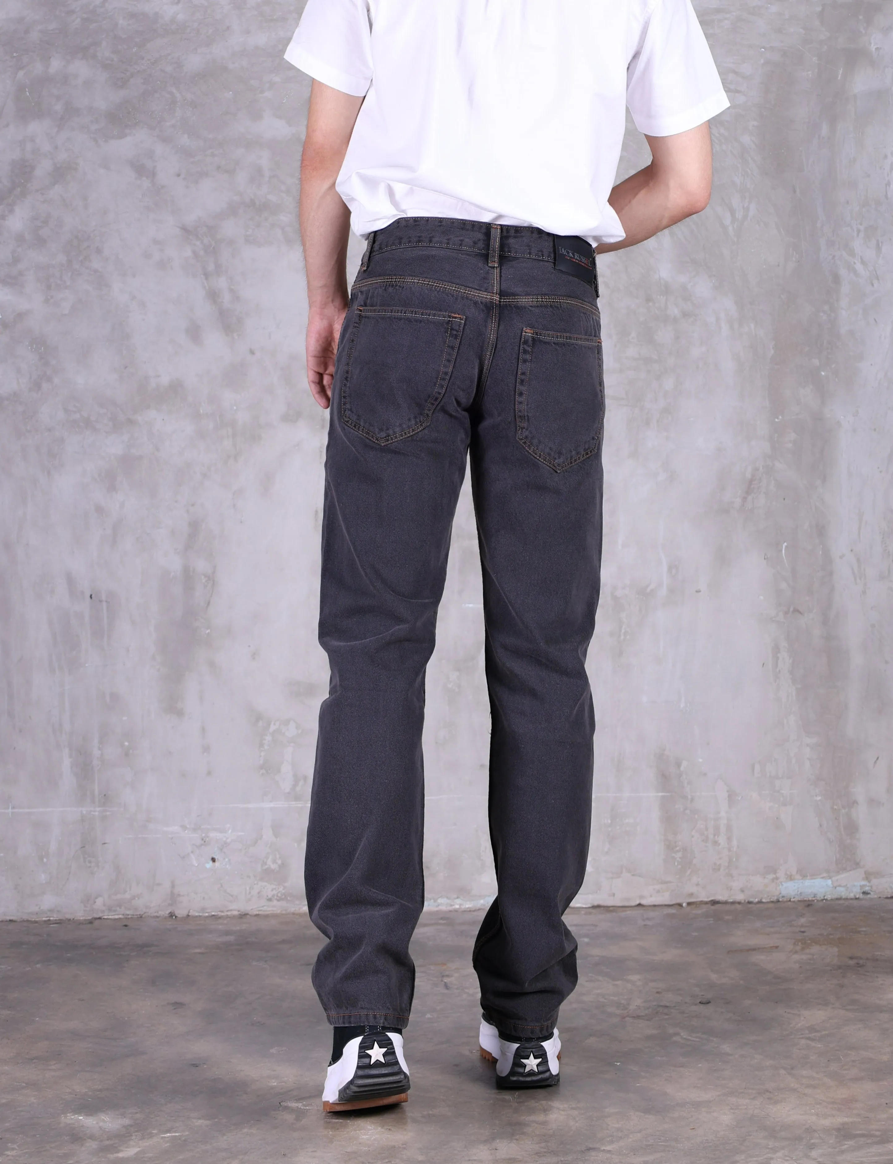 Jack Russel - Men Jeans - Klassik J-1196 Straight Fit Dark Grey