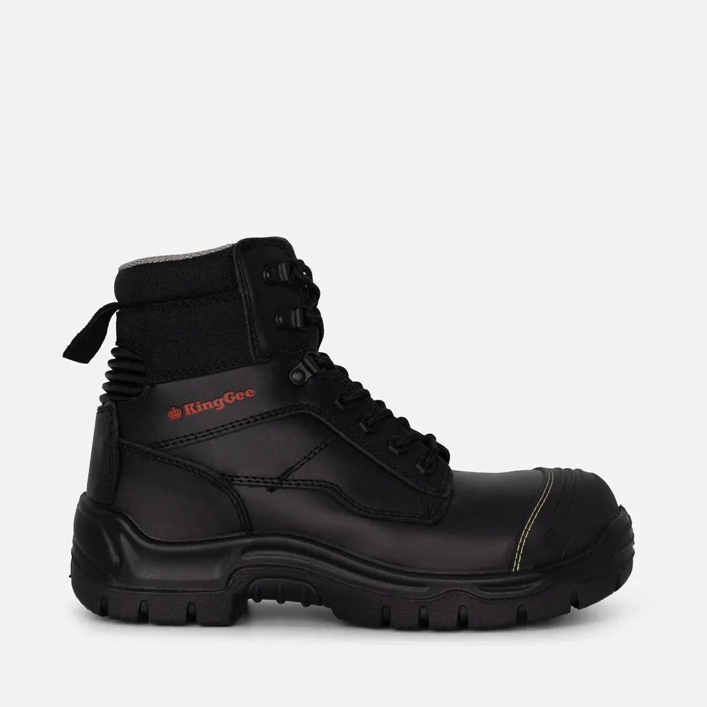 King Gee Phoenix Zip/Lace Safety Work Boots With Scuff Cap (K27890)