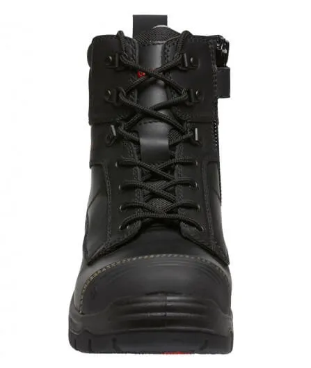 King Gee Phoenix Zip/Lace Safety Work Boots With Scuff Cap (K27890)