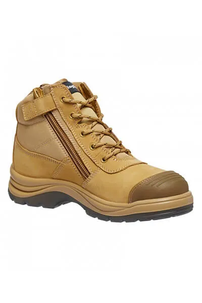 King Gee Tradie Zip/Lace Steel Cap Safety Work Boots (K27100)