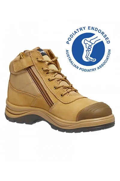 King Gee Tradie Zip/Lace Steel Cap Safety Work Boots (K27100)