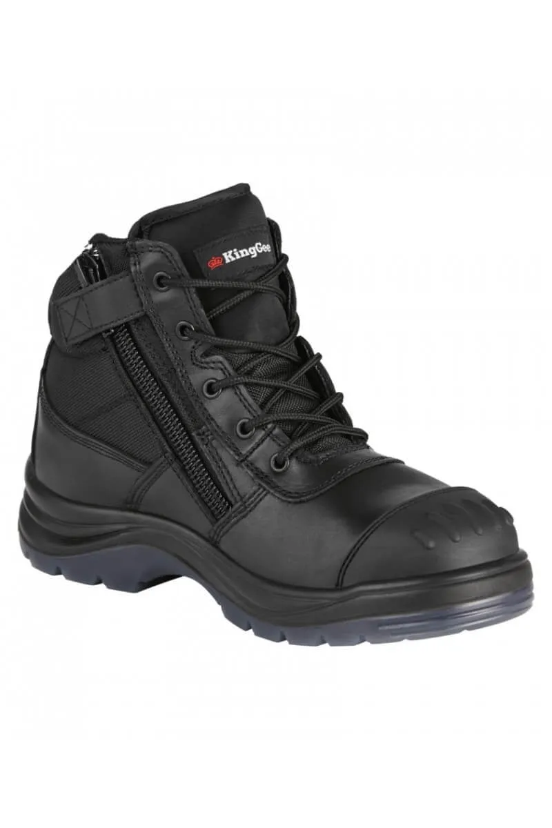 King Gee Tradie Zip/Lace Steel Cap Safety Work Boots (K27150)