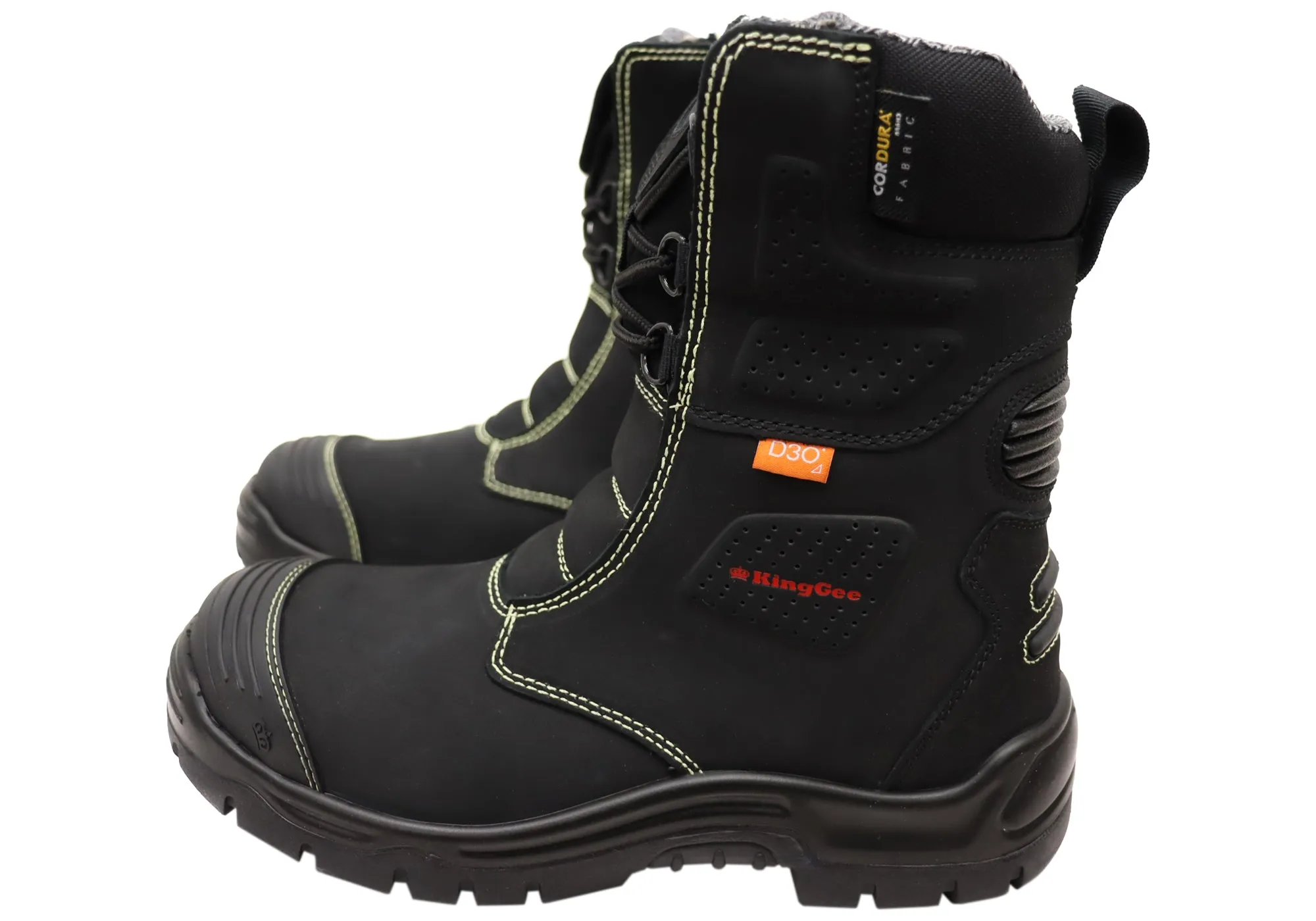 KingGee Mens Bennu Rigger Steel Toe Safety Work Boots With Scuff Cap