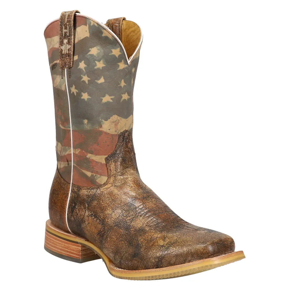 Land of the Free Square Toe Cowboy Boots