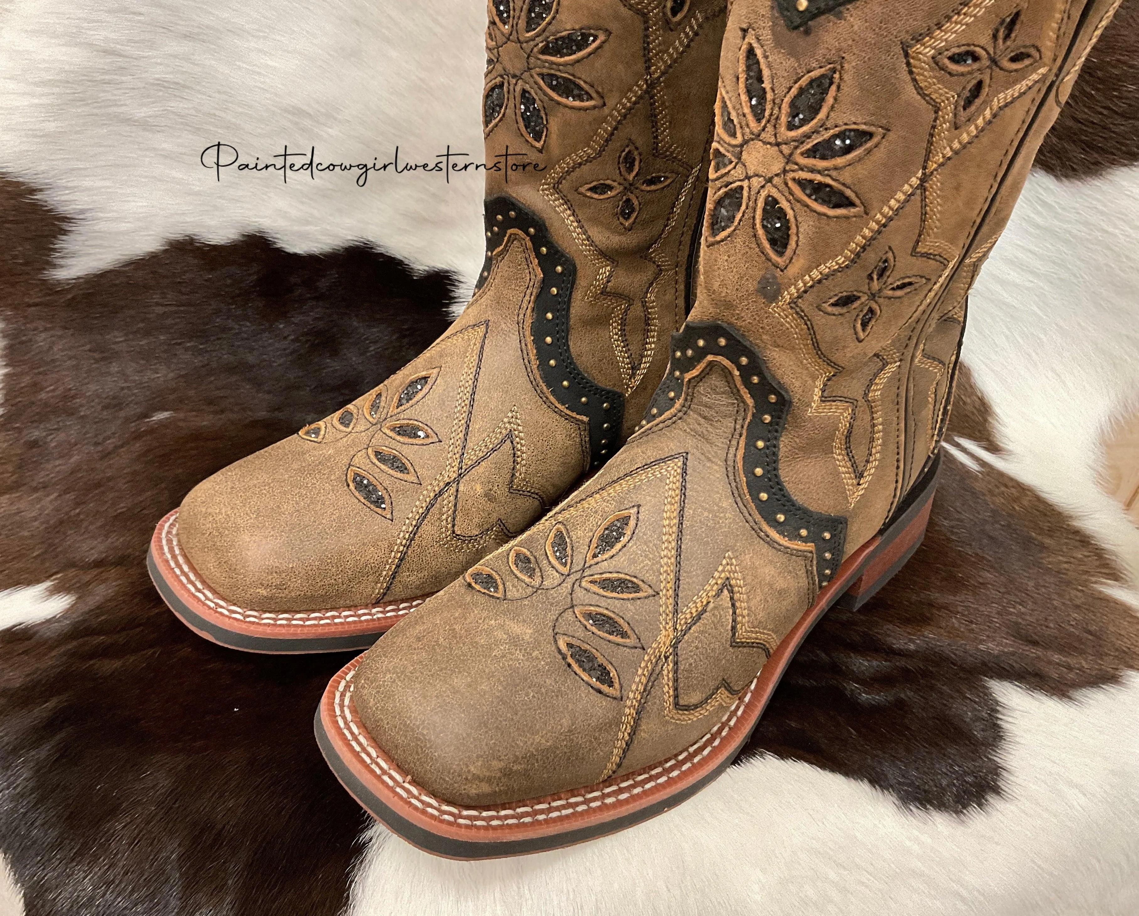 Laredo Women's Bouquet Square Toe Cowgirl Boots 5844