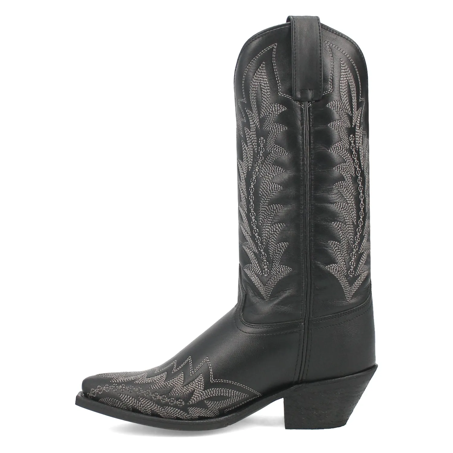 Laredo Womens Emmylee Black Leather Cowboy Boots 9.5 M