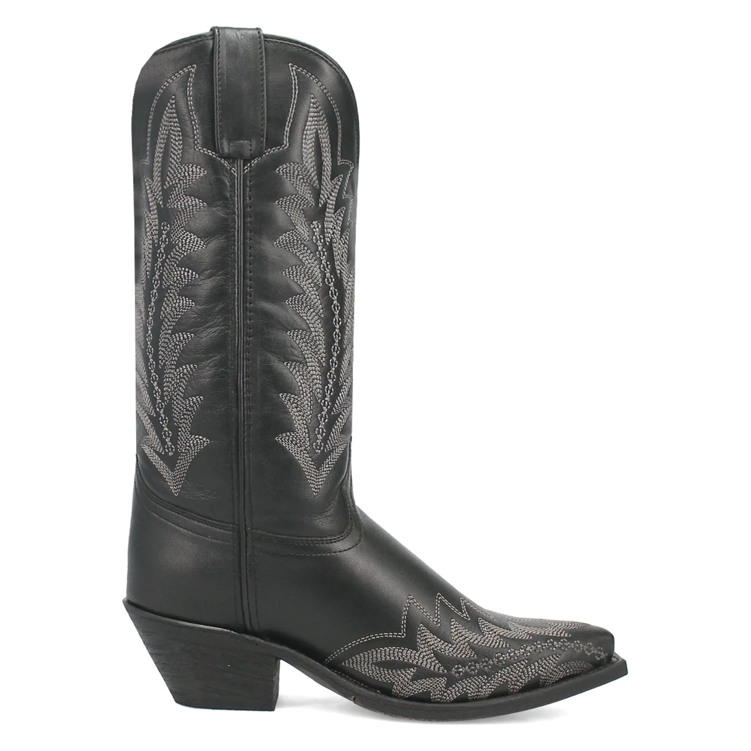 Laredo Womens Emmylee Black Leather Cowboy Boots 9.5 M