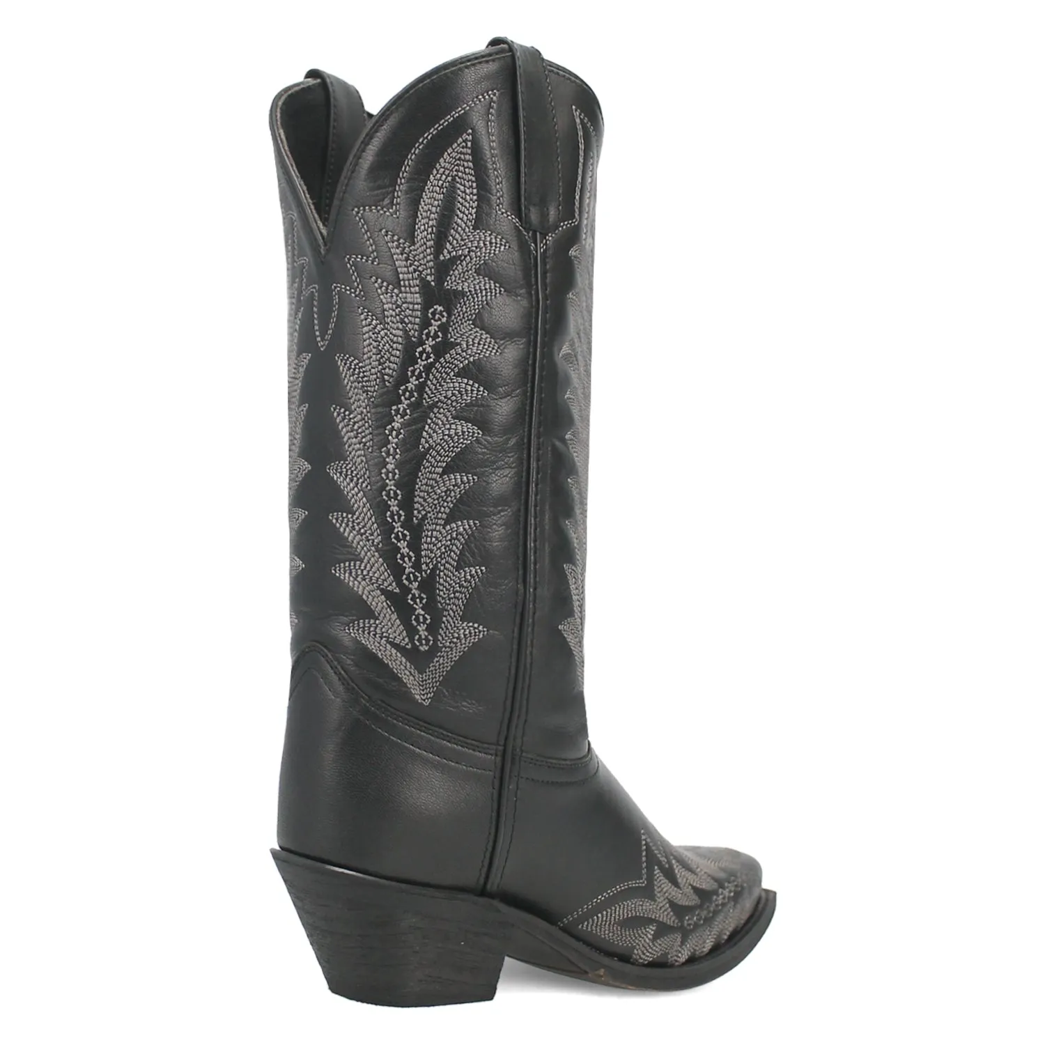 Laredo Womens Emmylee Black Leather Cowboy Boots 9.5 M