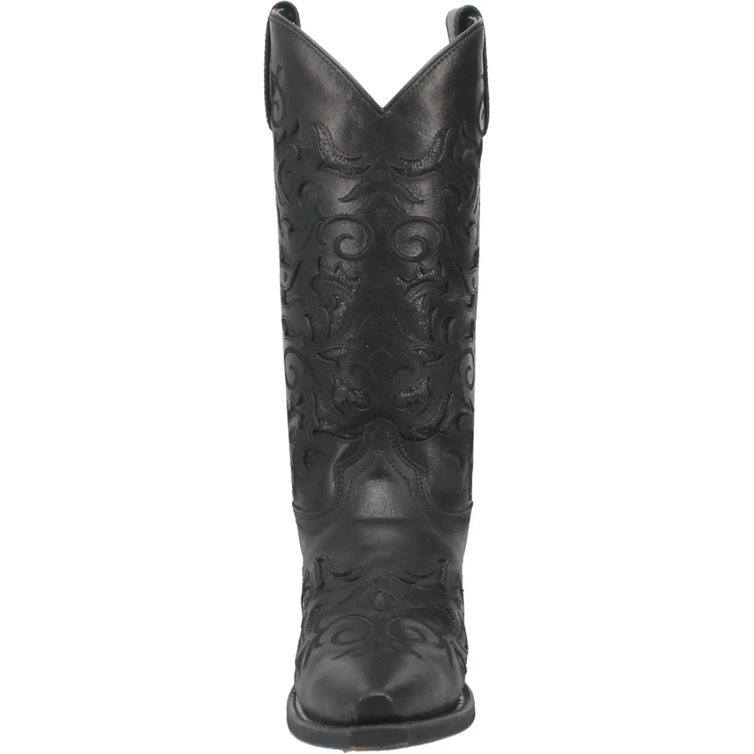 Laredo Womens Night Sky Black Leather Cowboy Boots