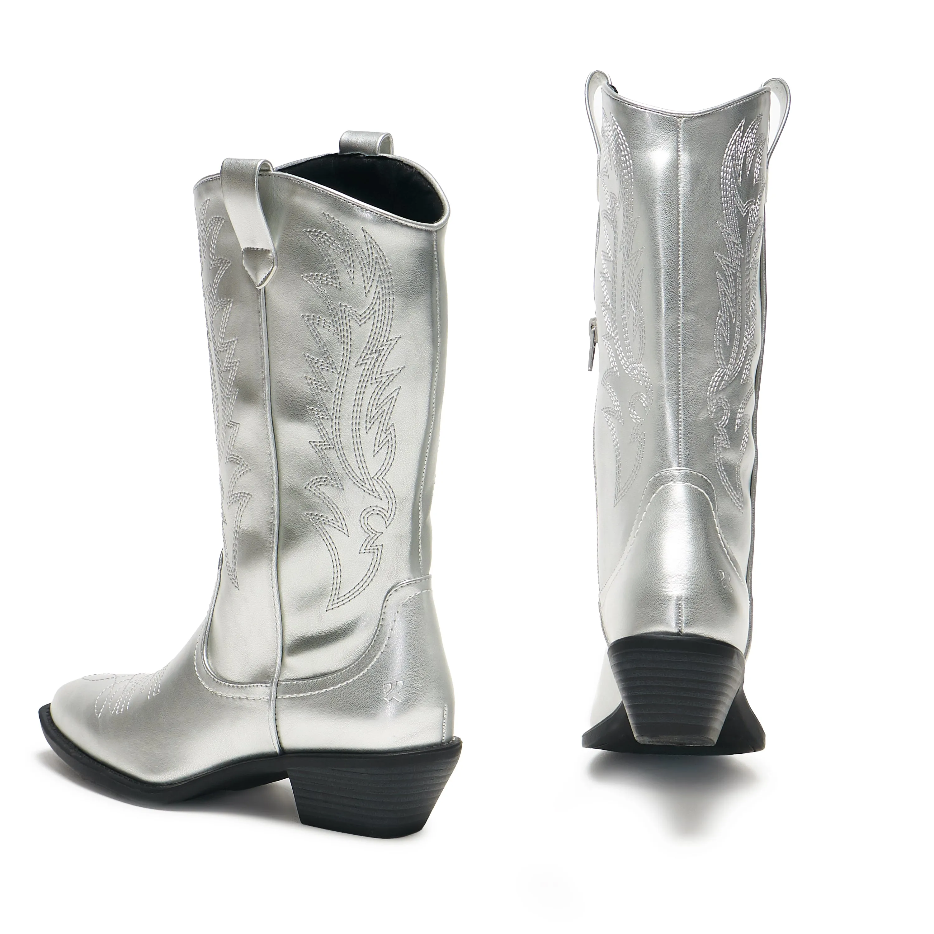 Lawless Cowboy Boots - Silver