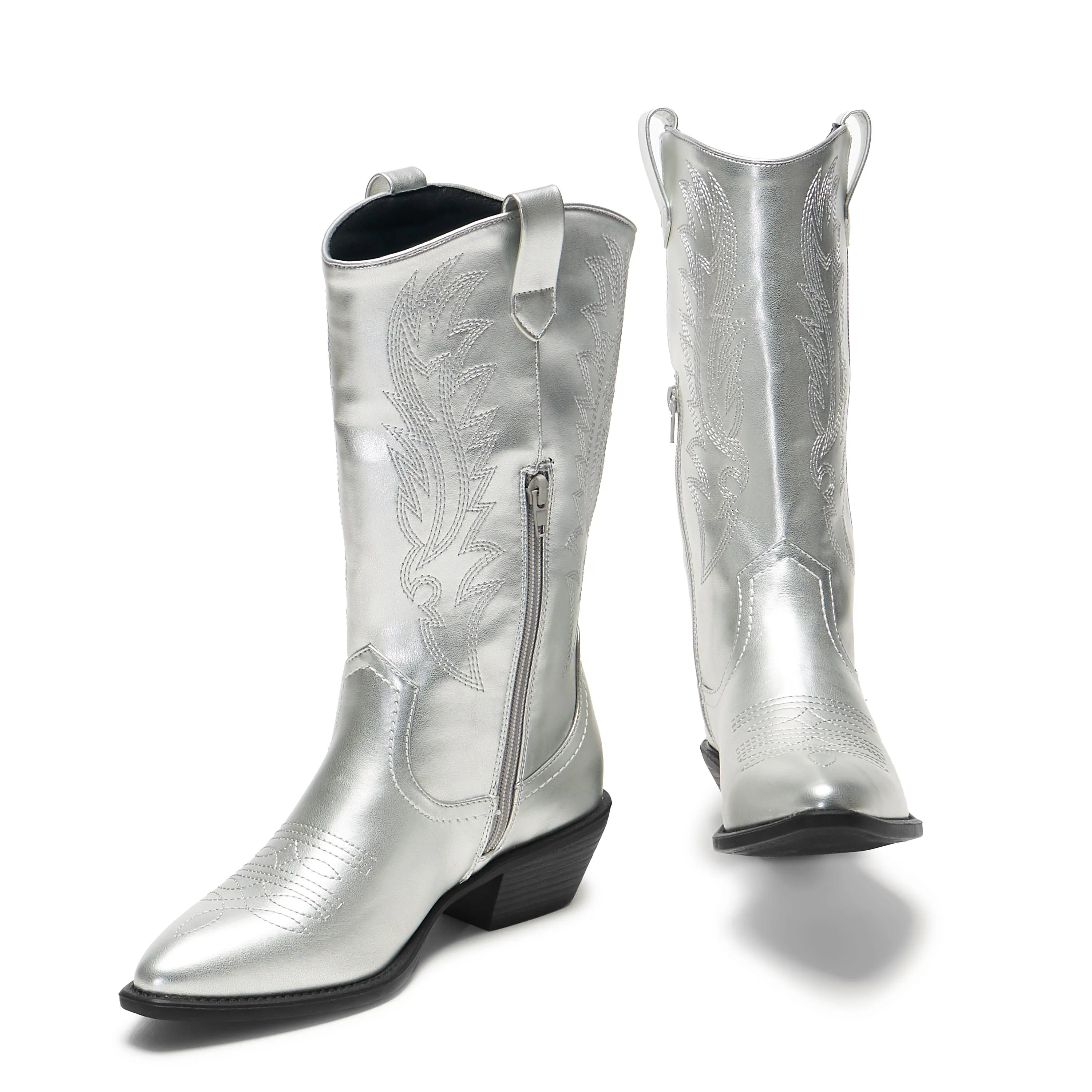 Lawless Cowboy Boots - Silver