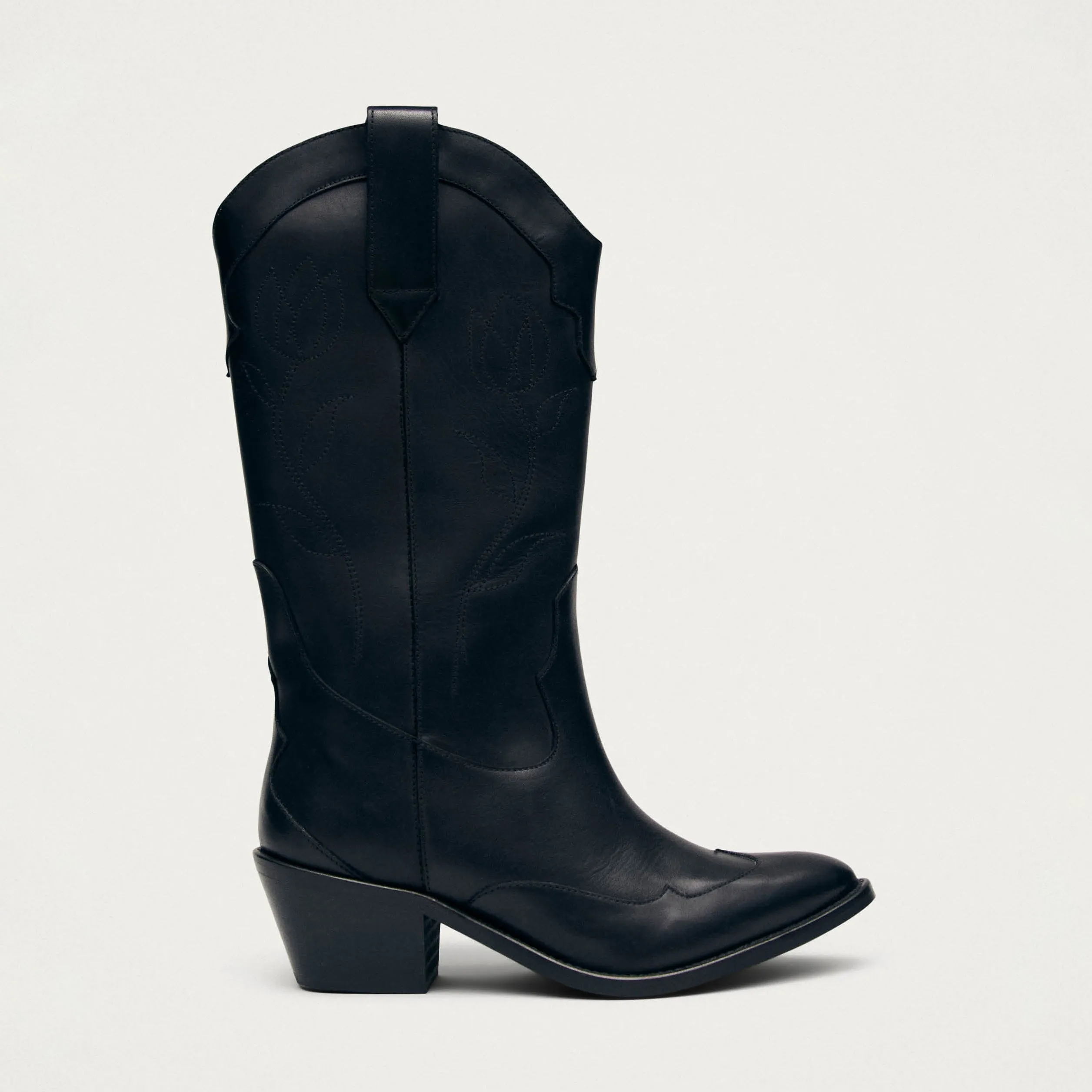 Liberty Black Leather Boots