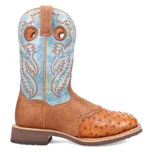 Martel Ostrich Square Toe Cowboy Boots