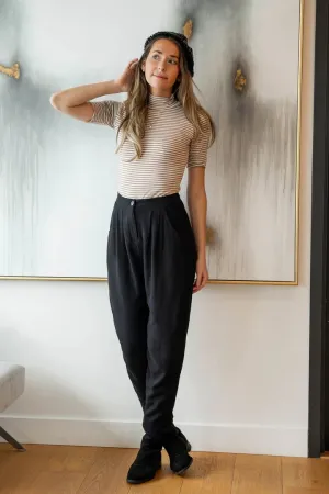 Meemoza Maelle Pants (Black Linen)