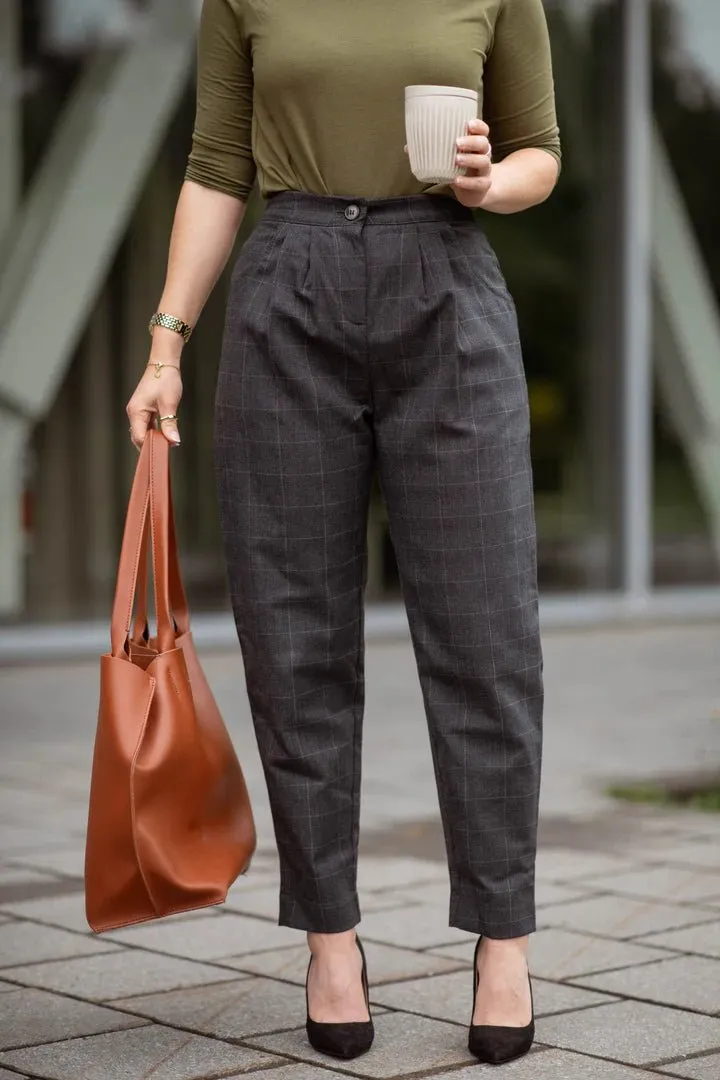 Meemoza Maelle Pants (Charcoal Check)