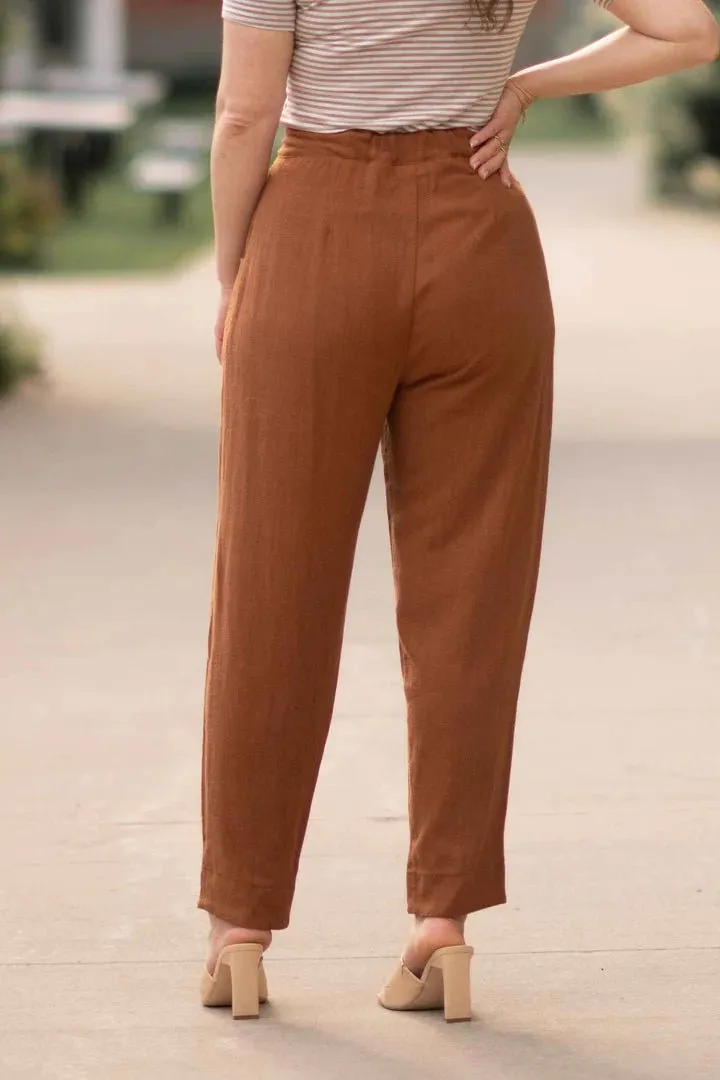 Meemoza Maelle Pants (Cognac Linen)