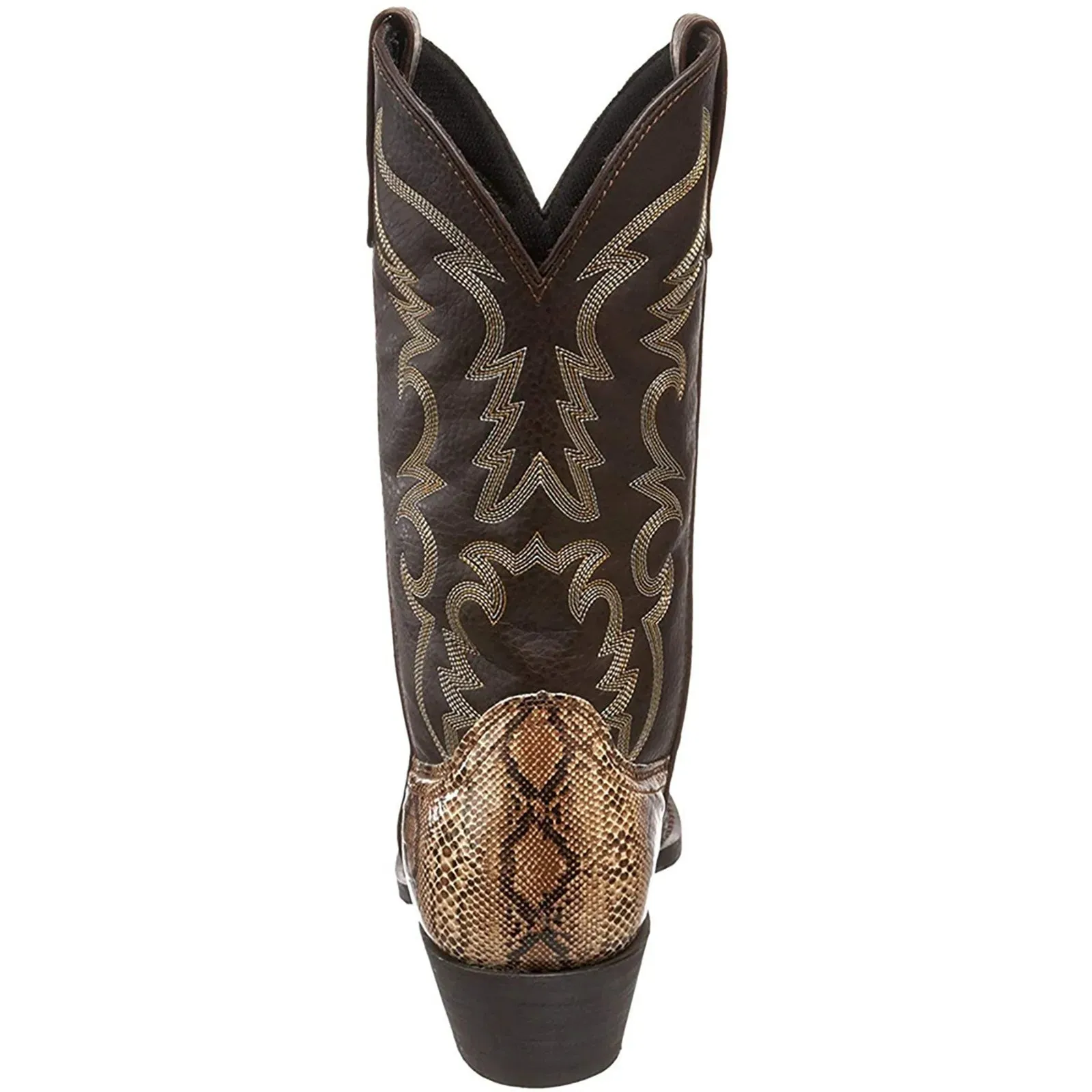 Men Western Cowboy Boots Mid-calf Pointed Toe Slip-on Serpentine Handmade Mens Boots Plus Size 38-48 Retro Men's Boots