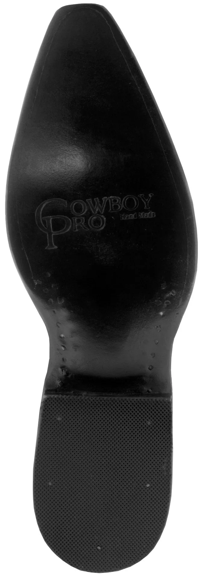 Men's Black Ostrich Leg Print Leather Cowboy Boots X Toe